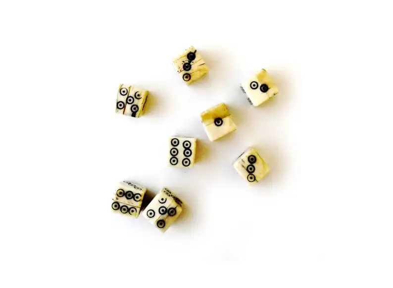 buffalo natural bone dice for gaming