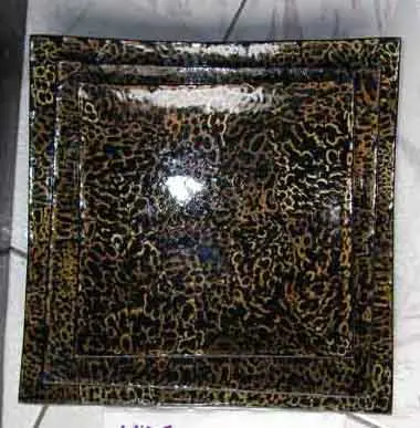 
Set of 3 square lacquer plate with egg-cell finishing, handmade products of Vietnam, suitable for homedecor tableware, houseware 