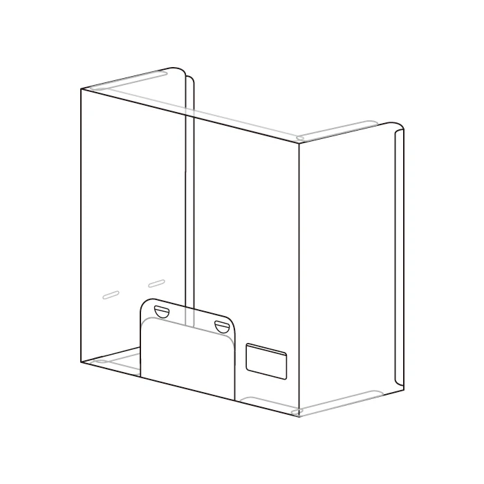 Clear standing Plexiglass Sneeze Guard for cash counter