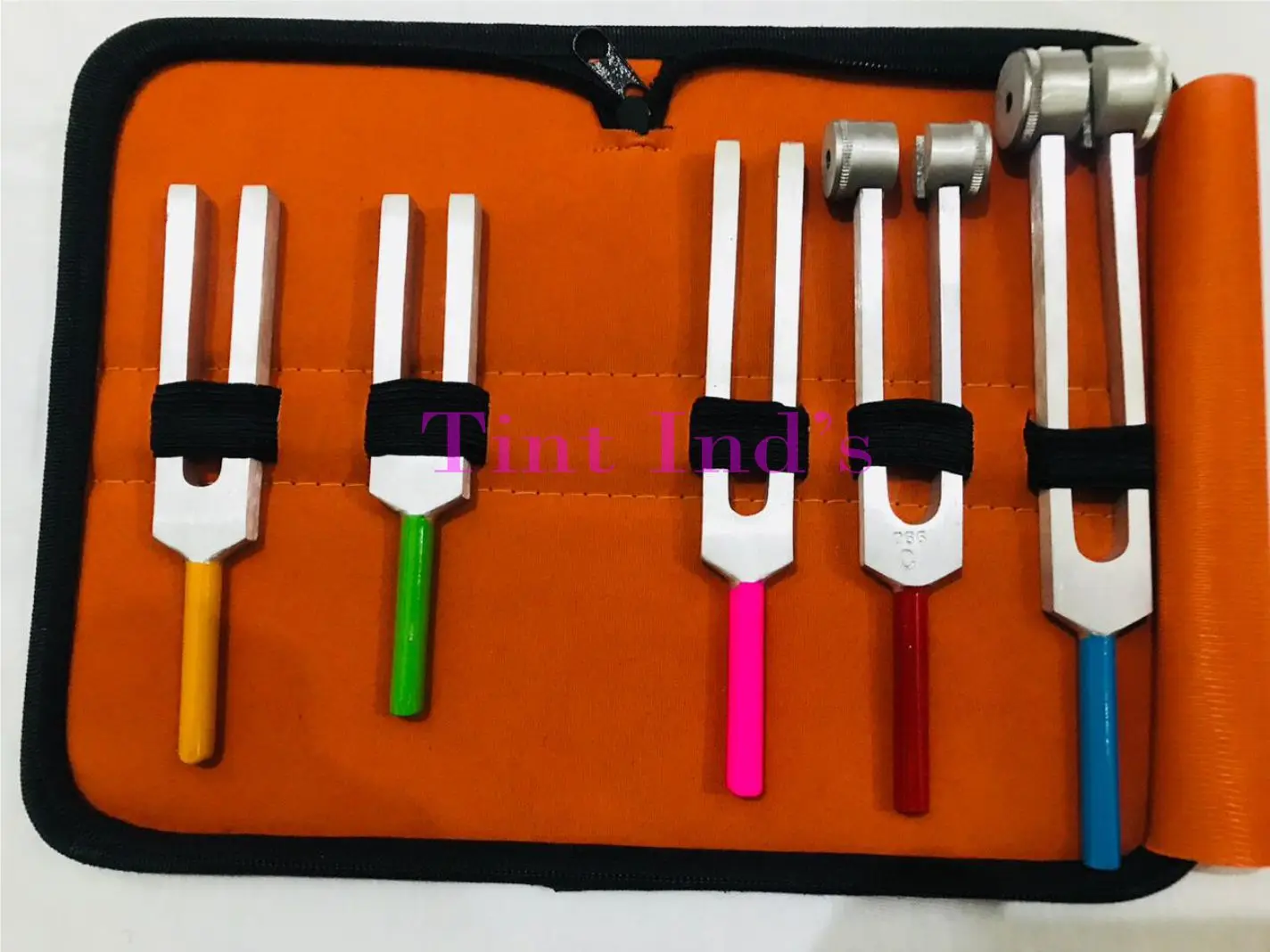 
Tuning Fork Set of 5 for Nursing Medical and Music Students C128 C256 C512 C1024 & C2048 Zipper Case Included 