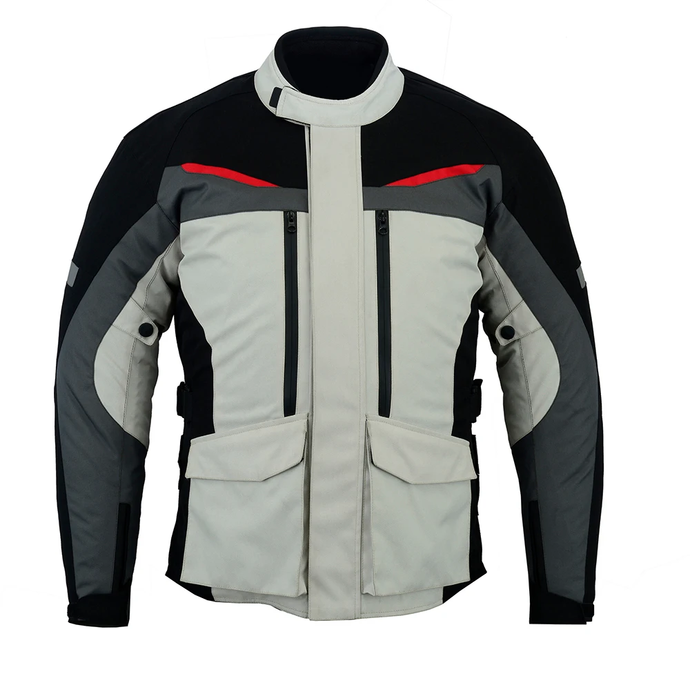 Men Motorbike Leather Riding Jackets CE Approved