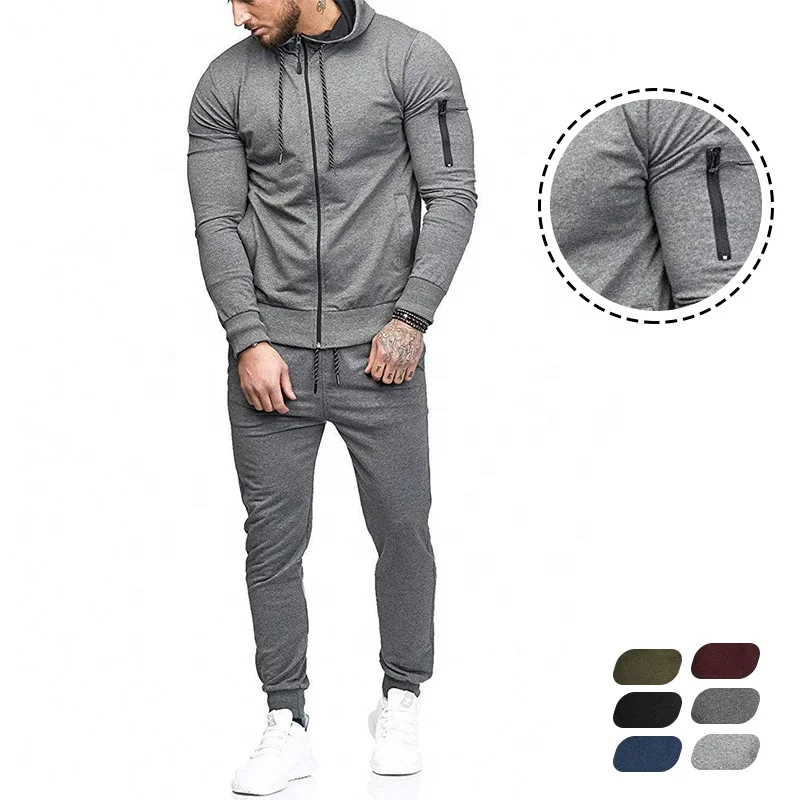 Gym Sportswear Jogging Clothing Fitness Body Building  Sweatsuit Two Pieces Set MenTracksuits