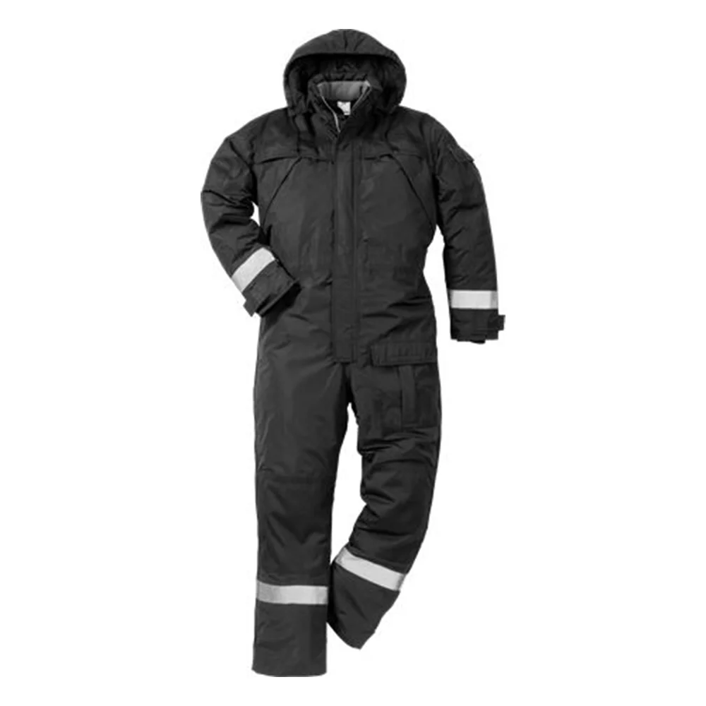 Customized Waterproof Overall Workwear Winter Thermo Overall with Reflective Tape for Mens Waterproof Industry  Winter Coveralls