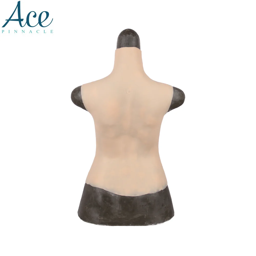 Прямая поставка, C-образный силиконовый полукорпус, хлопковая грудь, высокий воротник, Реалистичный искусственный силиконовый корпус для крестика