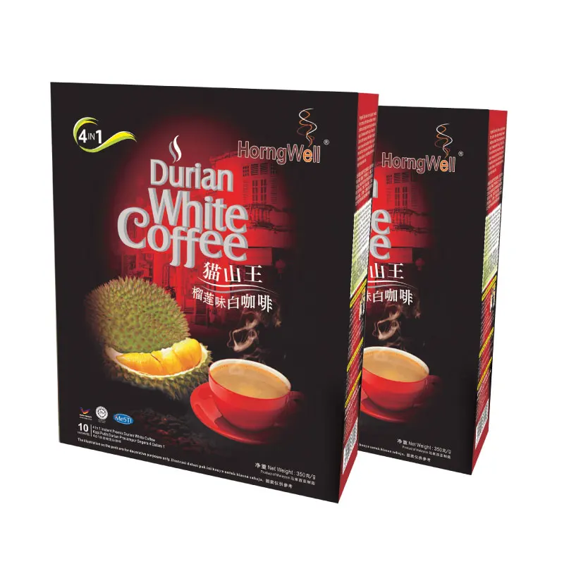 Hot Seller 4 in 1 Premium Musang King Durian White Coffee Instant Coffee