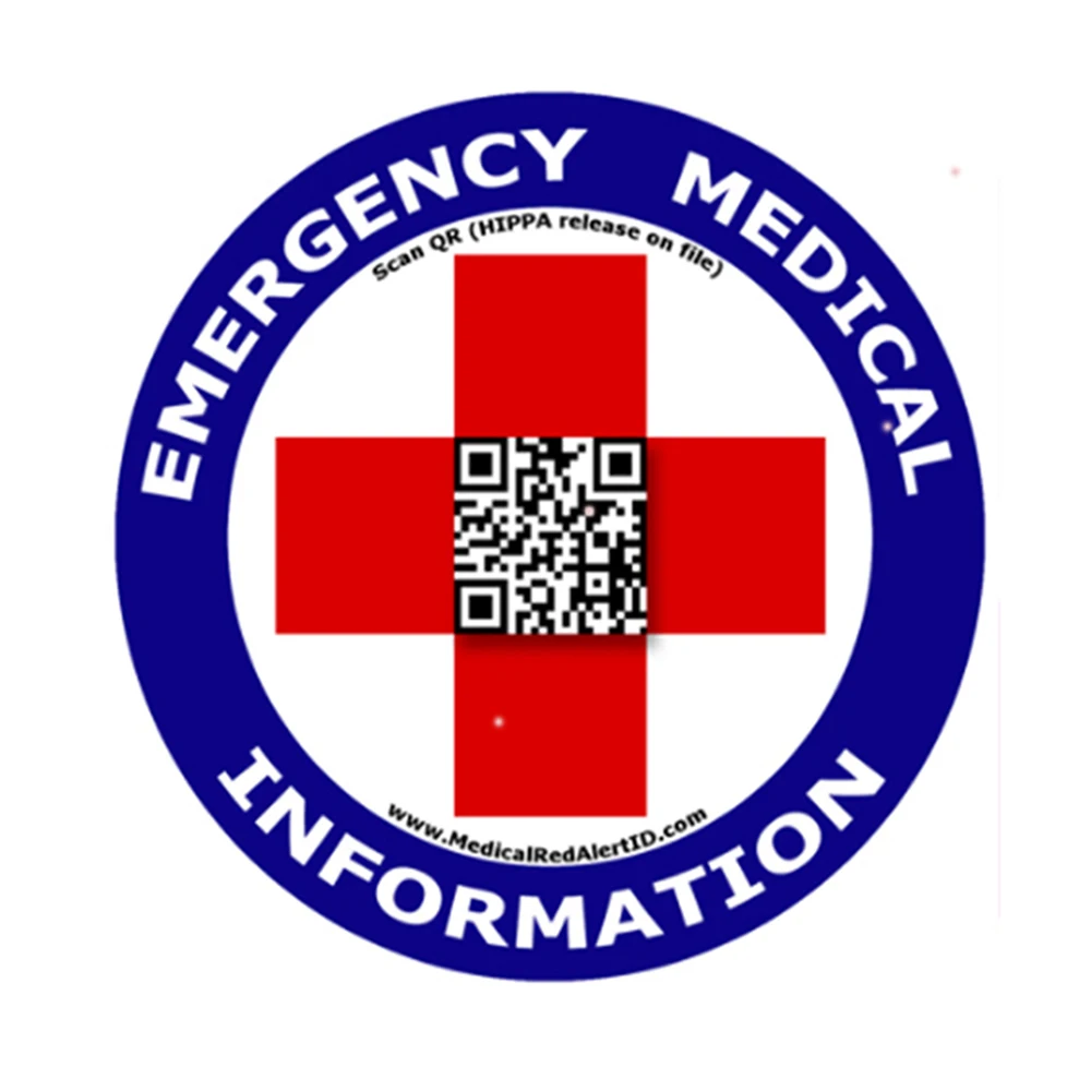 Высококачественная интегрированная система хранения и извлечения файлов MRAID, водонепроницаемая наклейка с голограммой QR для медицинской чрезвычайной ситуации