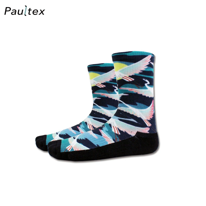 Fashion OEM Logo Seamless 360 Sublimated Photo Print Socks
