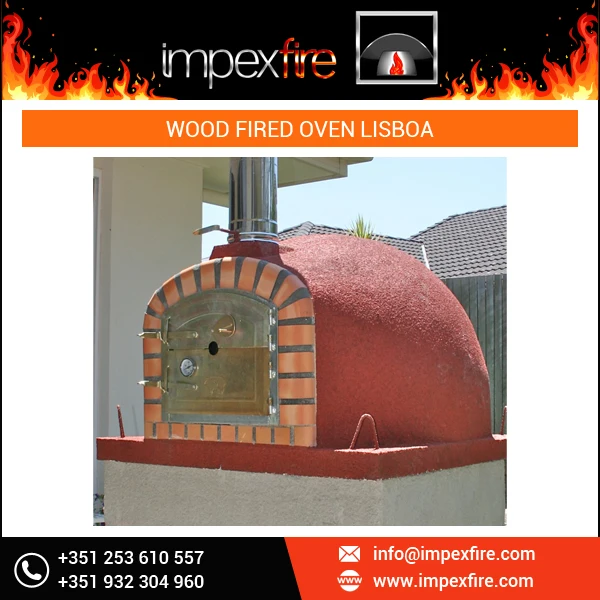 100% Natural Clay Made Convection Type Wood Fired Pizza Baking Oven for Global Buyers