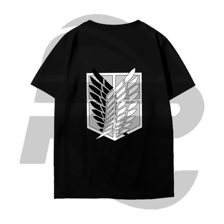
Anime T-shirt round neck summer casual wholesale unisex cartoon print short sleeve Attack on Titan shirt 