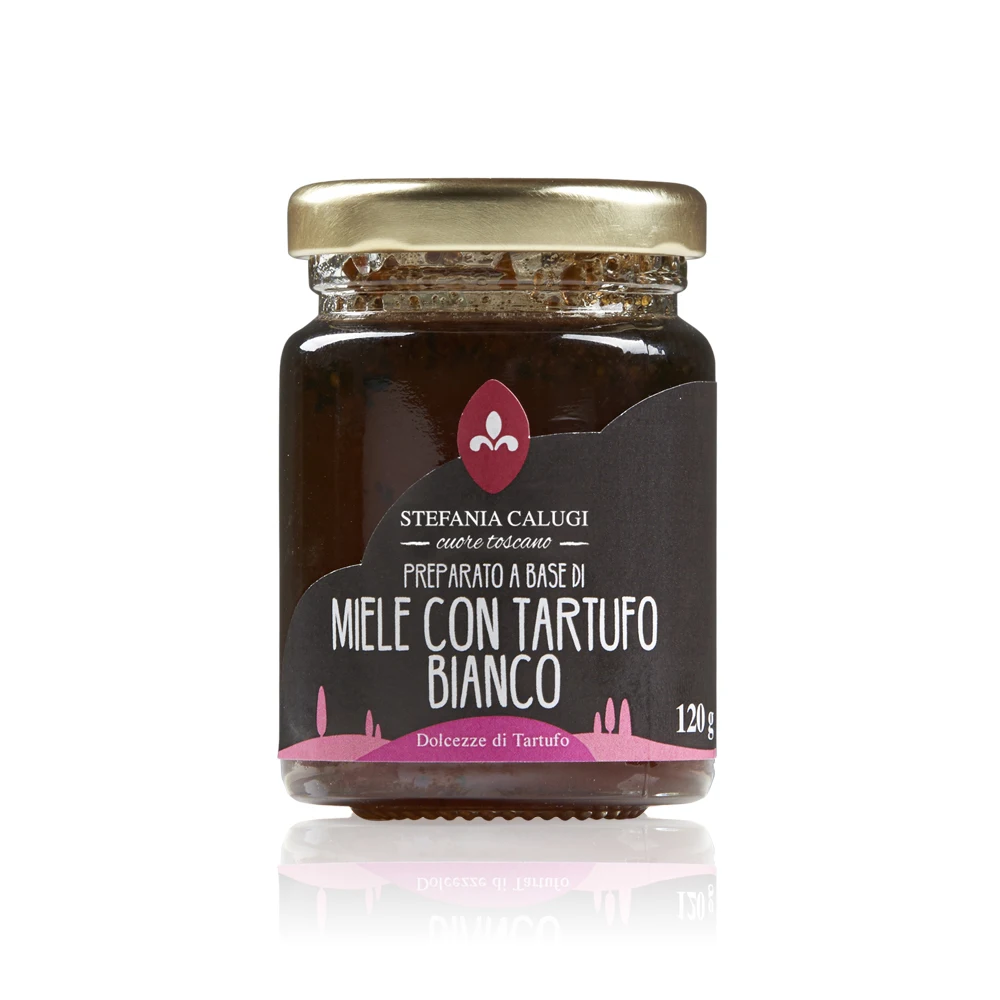HONEY WITH WHITE TRUFFLE - 120g Italian best luxury honey with organic white truffle from Tuscany