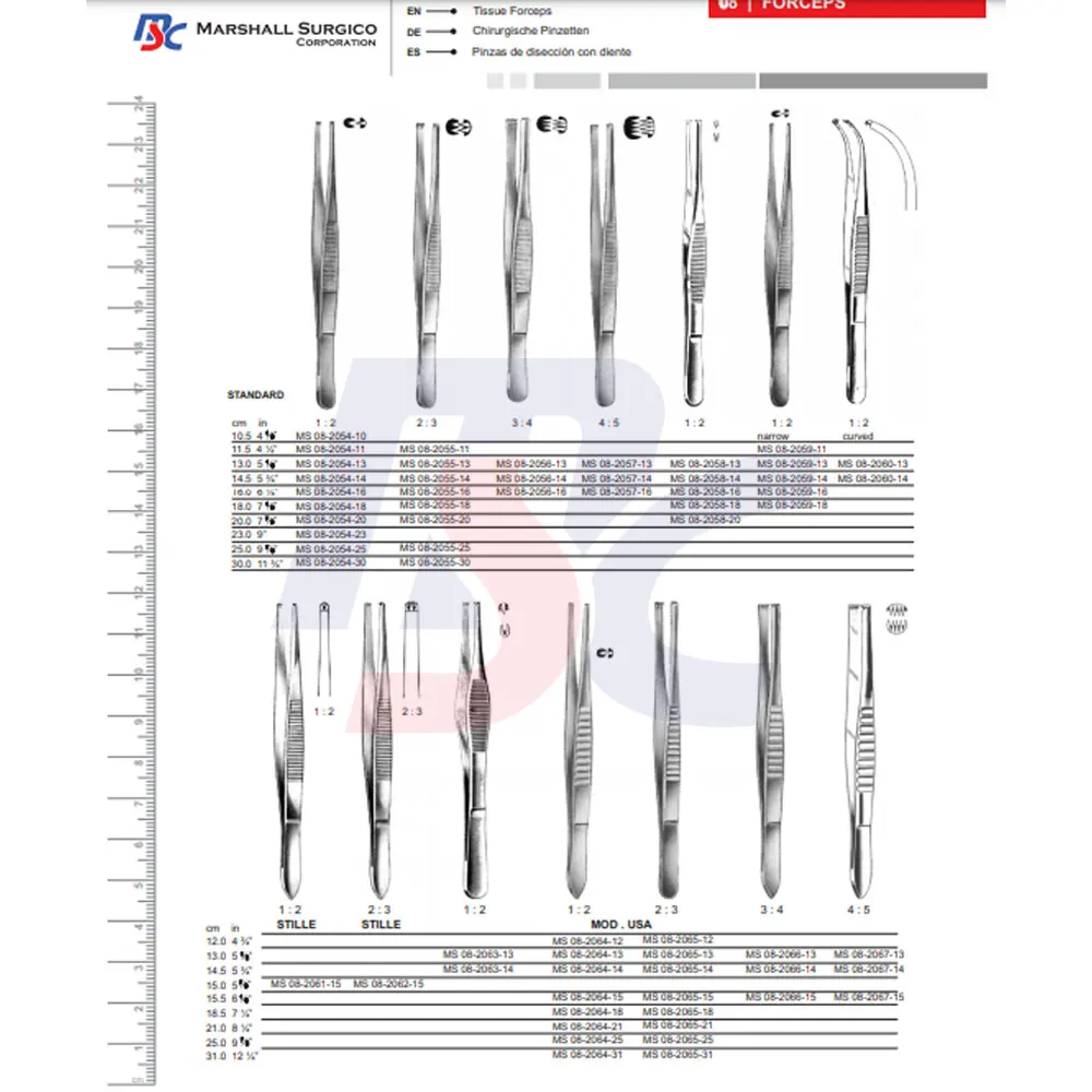 
Custom Surgical Standard Tissue Forceps With Teeth 