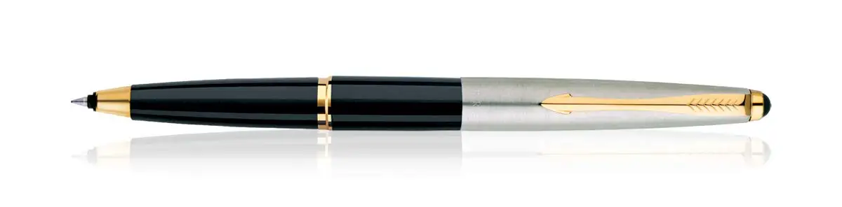  Шариковая ручка Parker galaxy стандартная нержавеющая сталь Золотая отделка черный корпус премиум класса роскошные рекламные пользовательские ручки