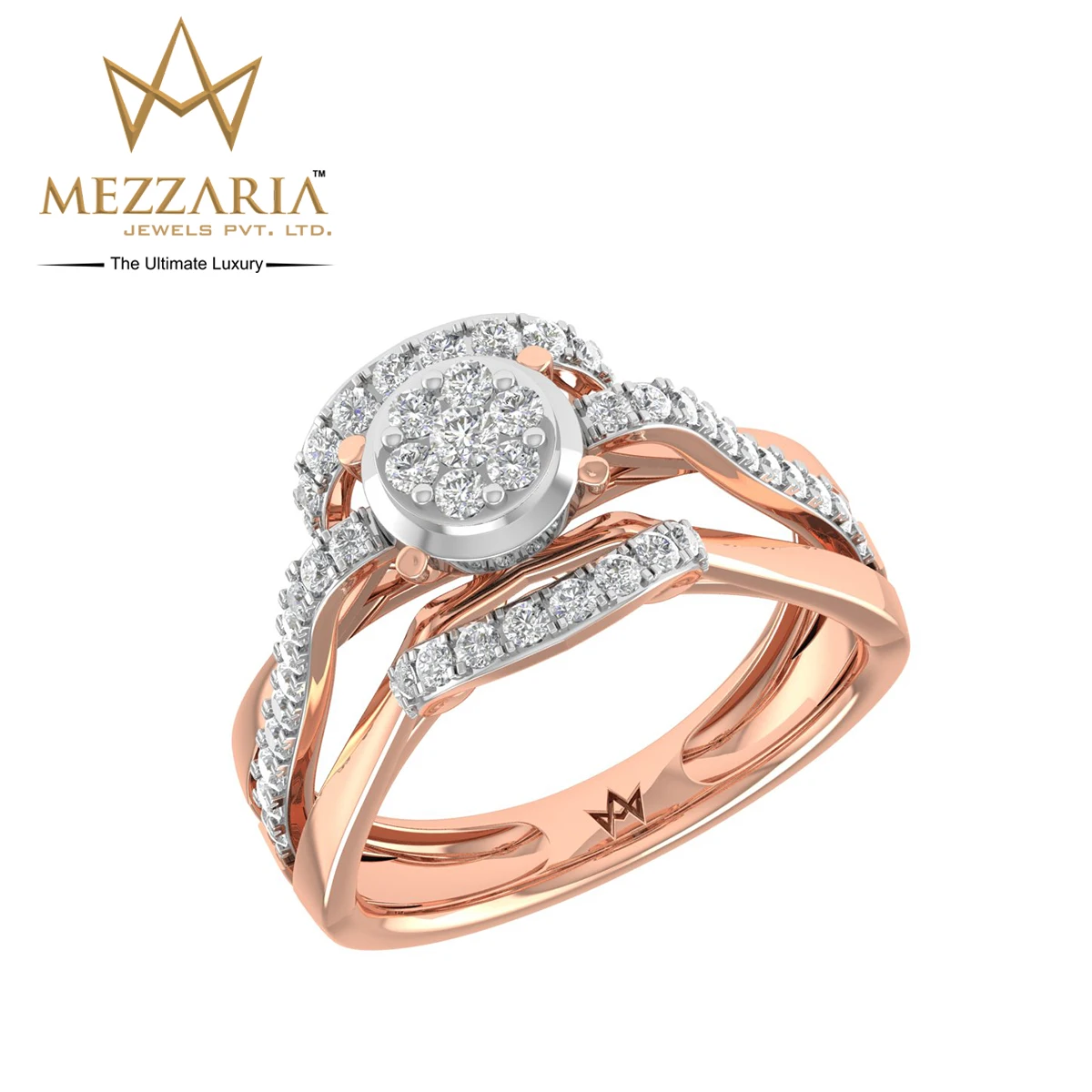 
18k розовое золото пользовательский дизайн модная вечерняя одежда подарок бриллиантовое кольцо для женщин по заводской цене 