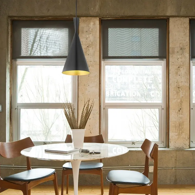  Подвесной светильник ручной работы подвесные светильники подвесной потолочный для кухонного островка 1 черный одноконусный