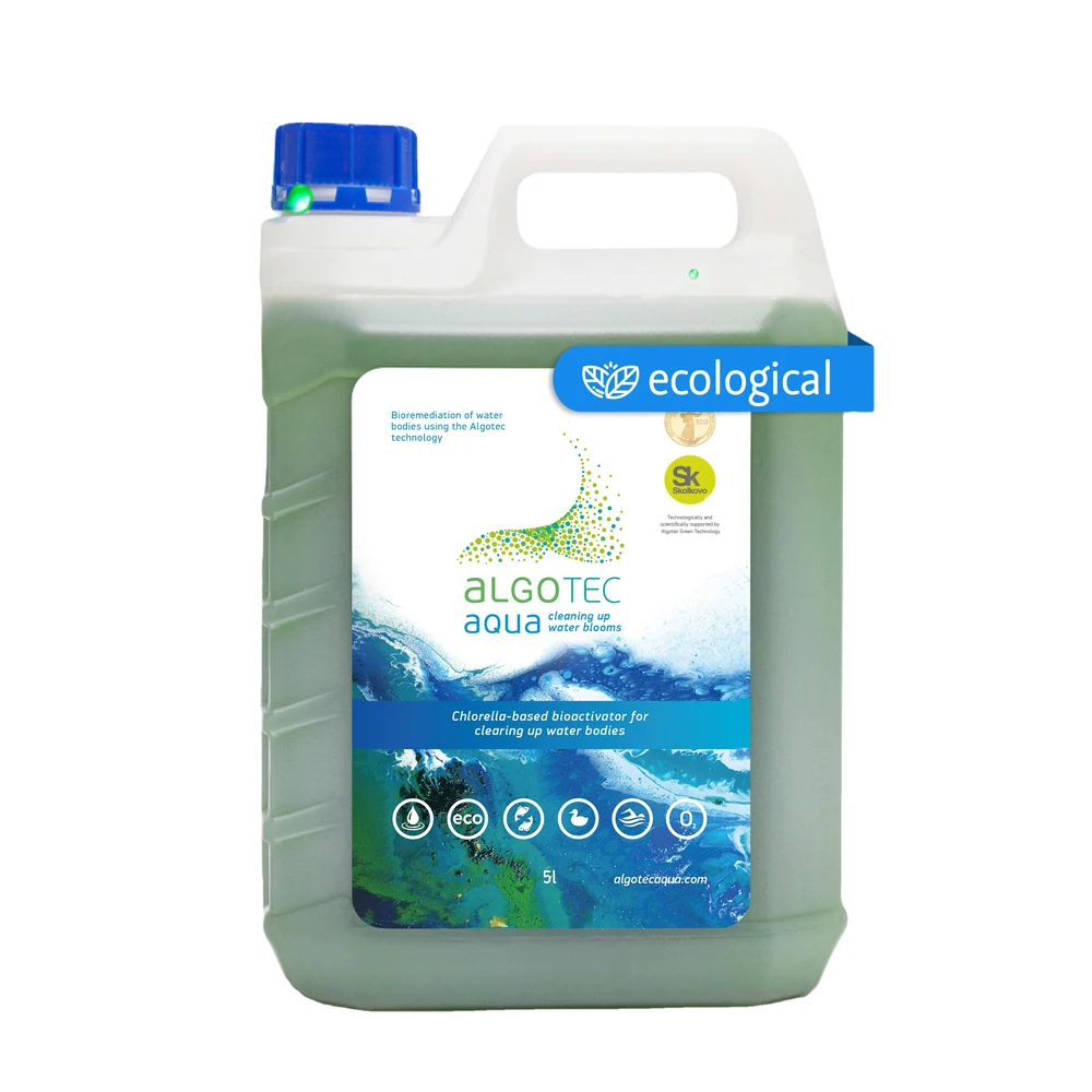 Органический живые биоклеток хлорелы, Биохимический раствор водорослей для улучшения и очистки водоема, суспензия 5/30 литров в упаковках