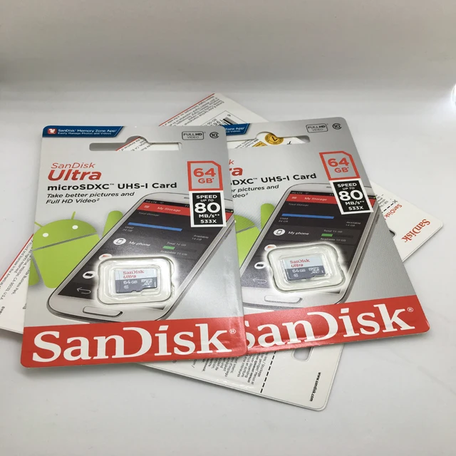 Taiwan Original 64GB C10 Micro SanDisk Memory Card