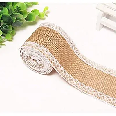 
Natural Jute Burlap Ribbon Rustic Vintage Wedding Decor Hessian Lace Jute Rolls & Ribbons From Bangladesh 