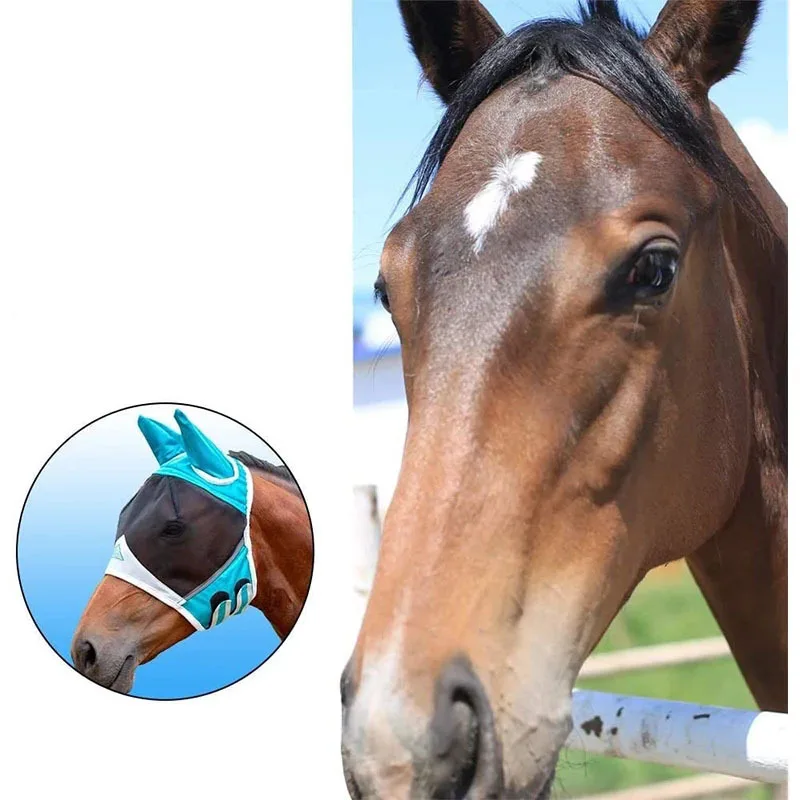 Маска для мухи Shires Mesh Horse Equine с защитой от ультрафиолета дышащая сетчатая маска мула Ослика коня