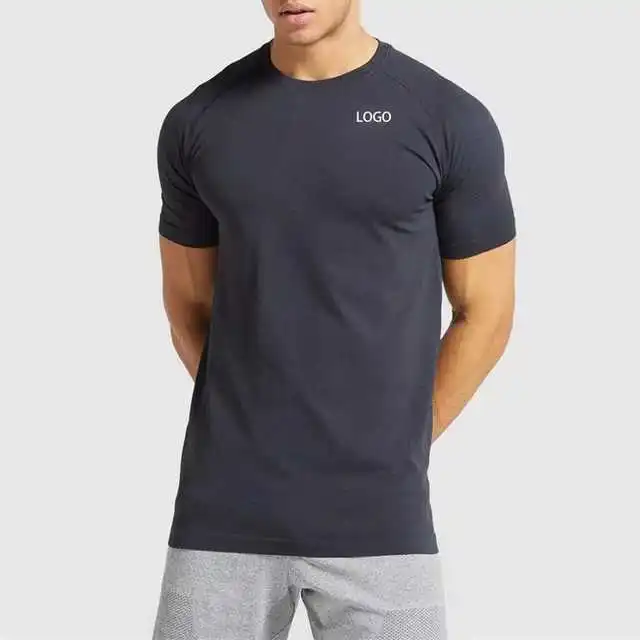 Best Workout t Shirts For Men Cotton Spandex Stretchable High Performance Training Shirts Slim Fit Hot Gym T Shirt