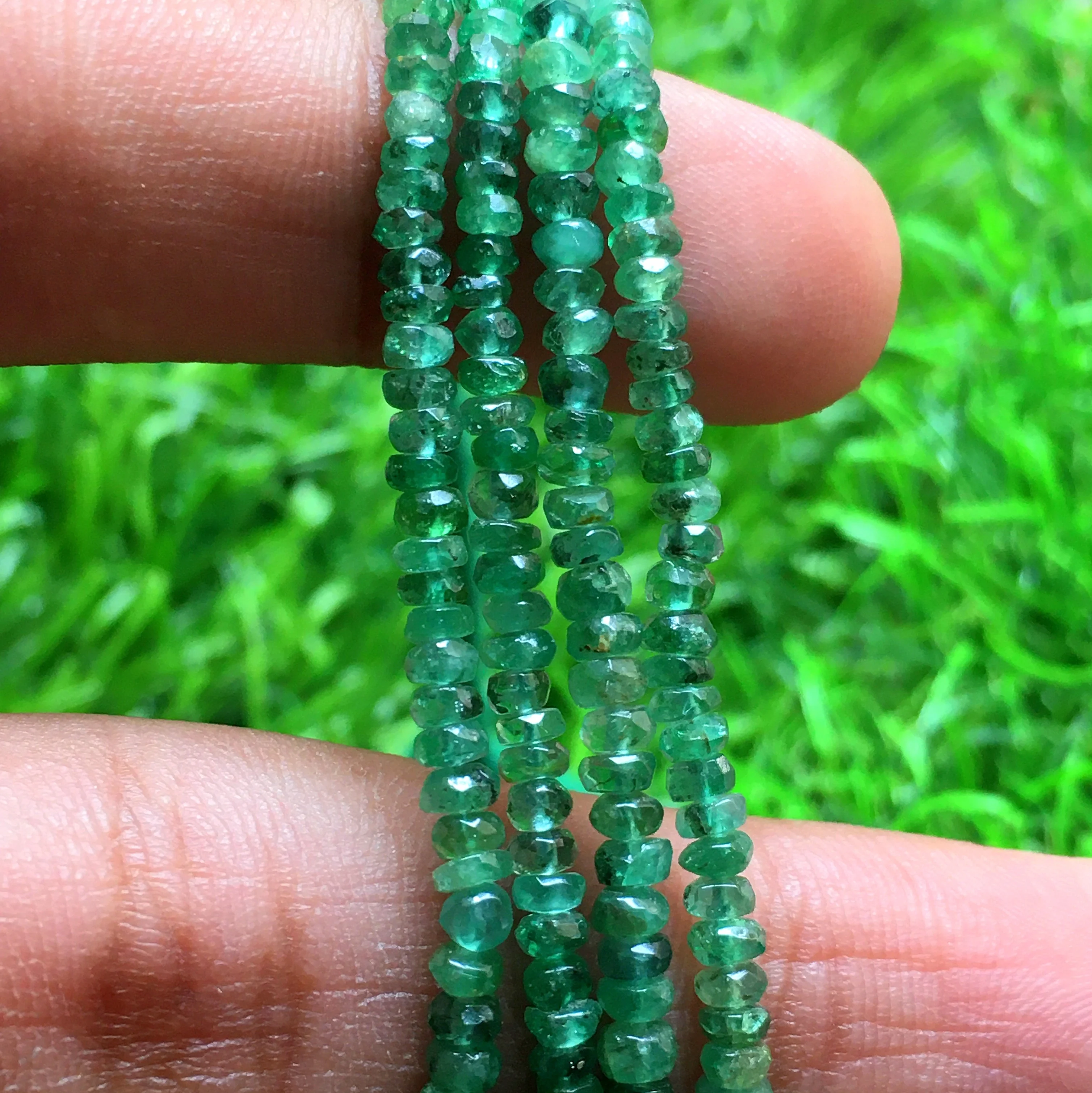 Natural Superb Quality Zambian Emerald Faceted Cut Beads Loose Gemstone Making Jewelry Necklace/Bracelet Dillied Beads Wholesale