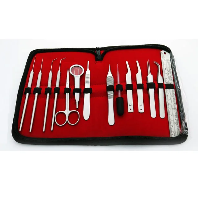 Комплект фентомологического разделения из 14 медицинских инструментов и 20 скальпельных лезвий