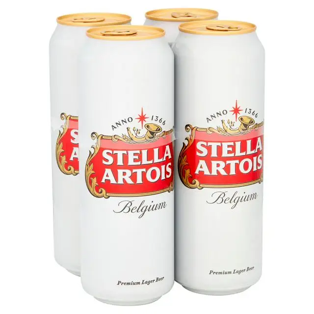 
Stella Artois Premium Lager Beer, 500ml Cans, 5% ABV Wholesale 