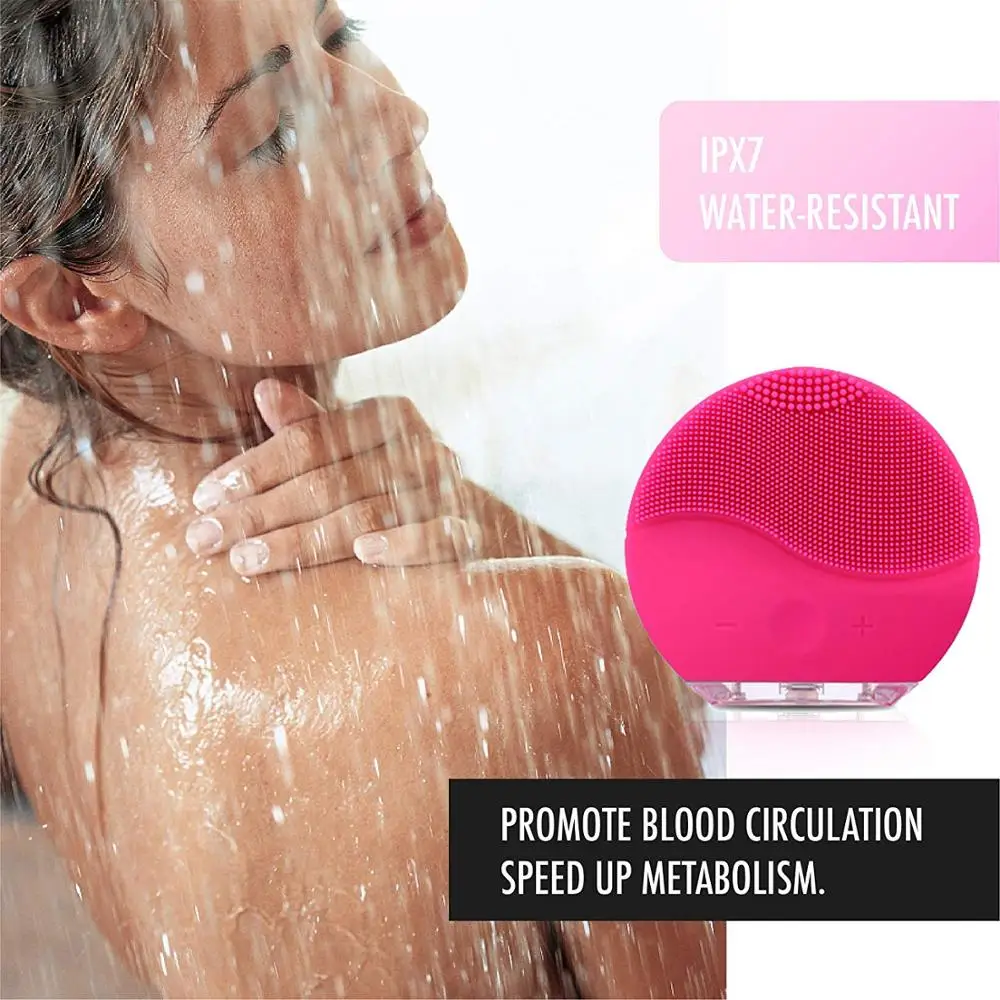 2021  hot selling silicone facial cleansing brush ,electric face scrubber massager, deep cleanse, skin care  IPX7 waterproof