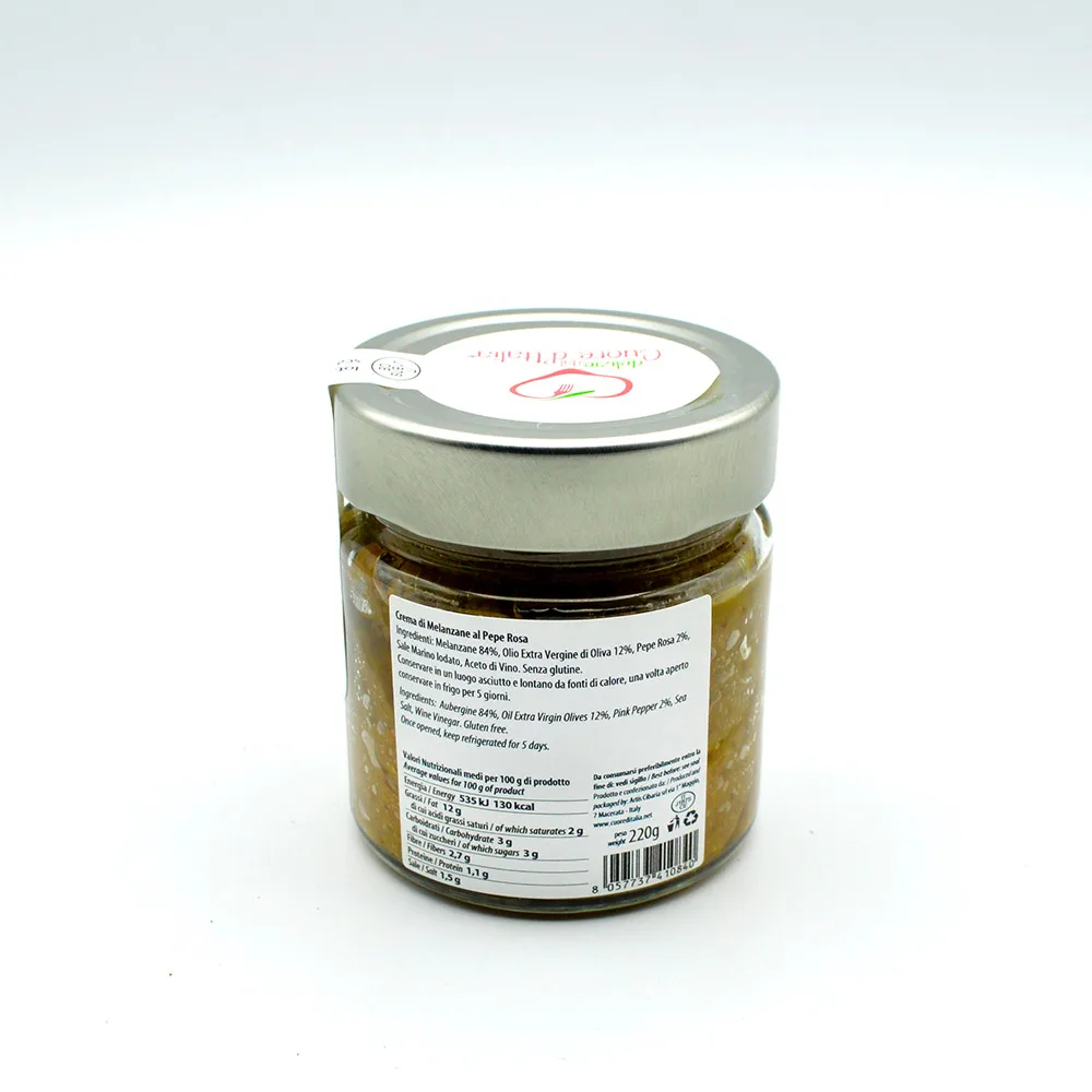 Hand made in Italy Pink Pepper Eggplant Creme