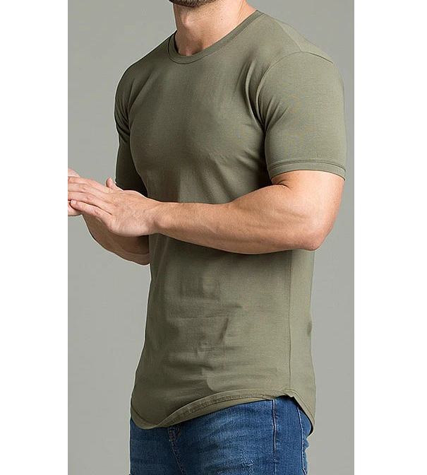 Muscle Fit Men T-shirt Tri-blend Pursue Fitness Gym Shirt High Quality OEM Sportswear Custom Cotton Polyester Spandex Fitness
