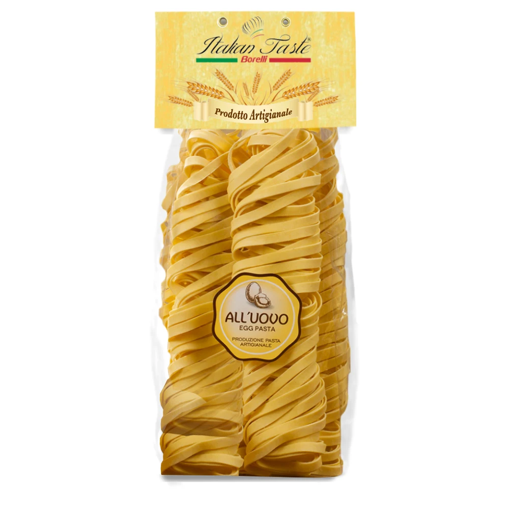 High quality 250 g - 500 g Rustic Egg Tagliatelle in plastic Bag Made in Italy NO GMO Italian traditional pasta