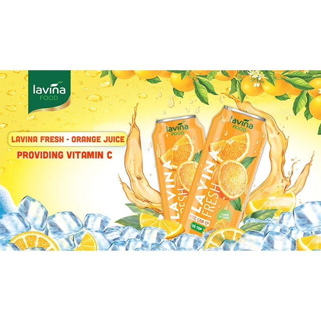 Best Price Lavina Fresh orange juice  natural flavor beautify skin Sterilized pack Manufacturer Made in Vietnam