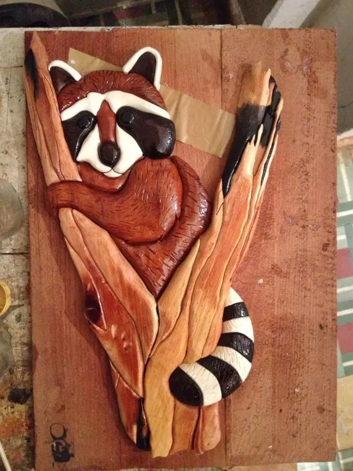 Вьетнамское дерево INTARSIA-искусство от рук