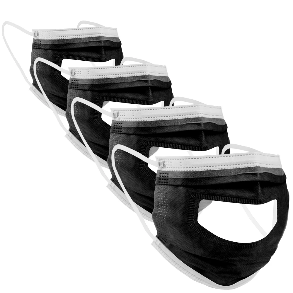 Маска для лица Smile Anti-Fog с видимым дизайном на Рождество, милая маска для лица, женская маска для лица