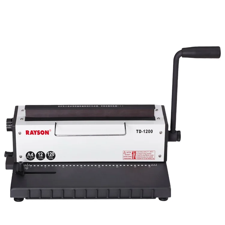 RAYSON TD-1200 двойная катушка с двойной катушкой связующее переплетные машины идеальный буклет чайник ручной 42*21 5*28 120 листов 12 14 3