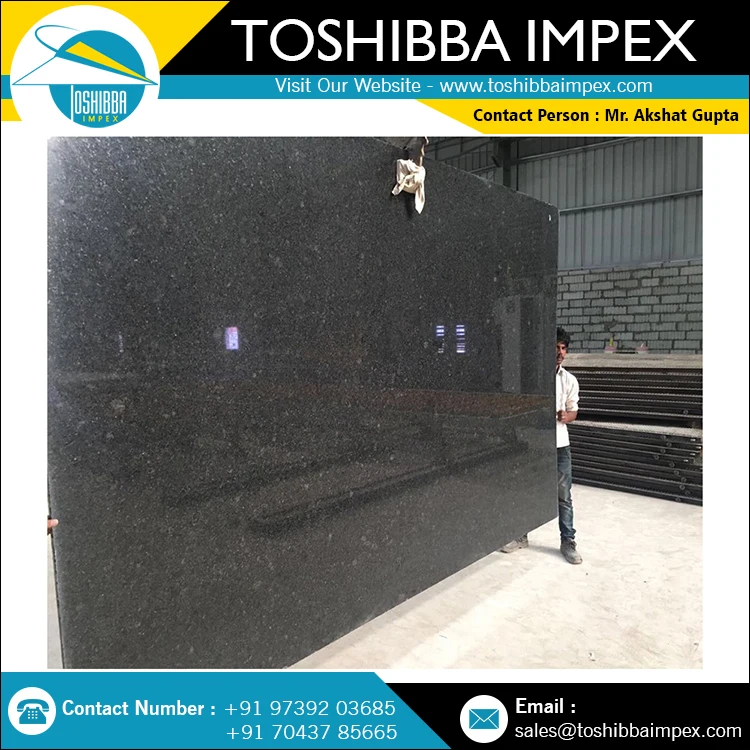 Ash Black Granite Flamed Finish with R12 Resistance All Natural Stone Countertop Rajasthan