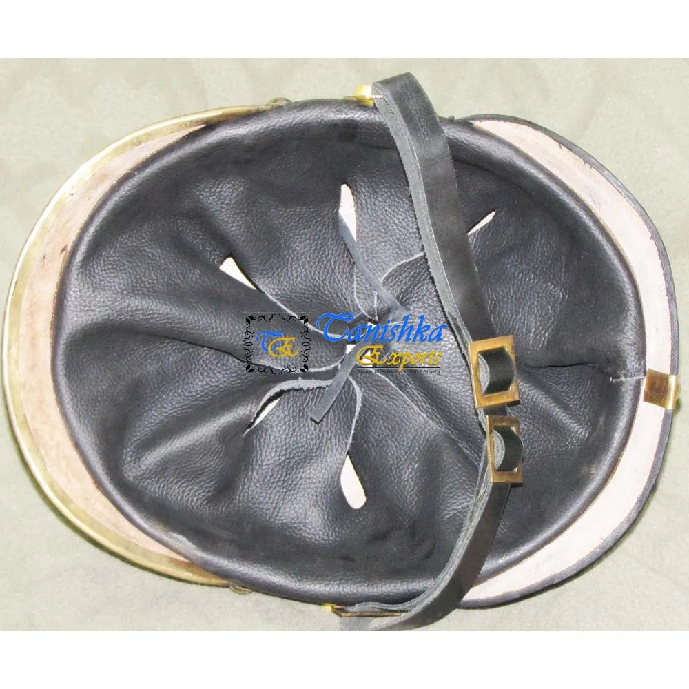 Handicraft Leather Helmet Pickelhaube Helmet German Helmet