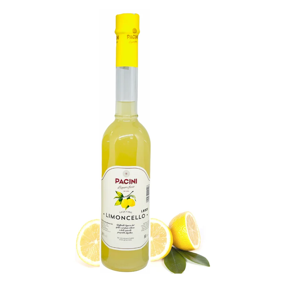 Лучшее итальянское качество PACINI Limoncello бутылка 50 cl с лимонной кожурой Настой для розничной торговли и