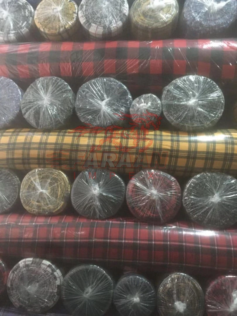 Dark Green Check Pattern Brushed Yarn Dyed Flannel fabric 100% Cotton Non Shrink  flannel fabric