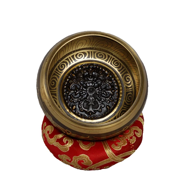 Tibetan Handmade Carving singing  Bowl | A Singing Bowl For Religious And Healing Purpose Himalayan OM Bowl