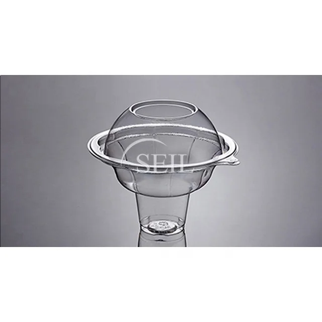 SL-B360 Plastic Ice Cream Cup / Shave Ice Flower Cup / Smog Effect Cup