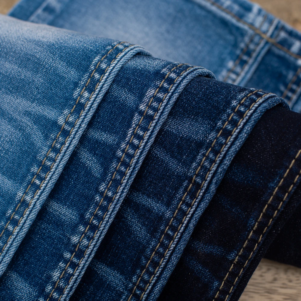  Хлопчатобумажная джинсовая ткань/эластичная ткань для оптовой продажи (TL319155) из Вьетнама с тщательно упакованной и быстрой реакцией