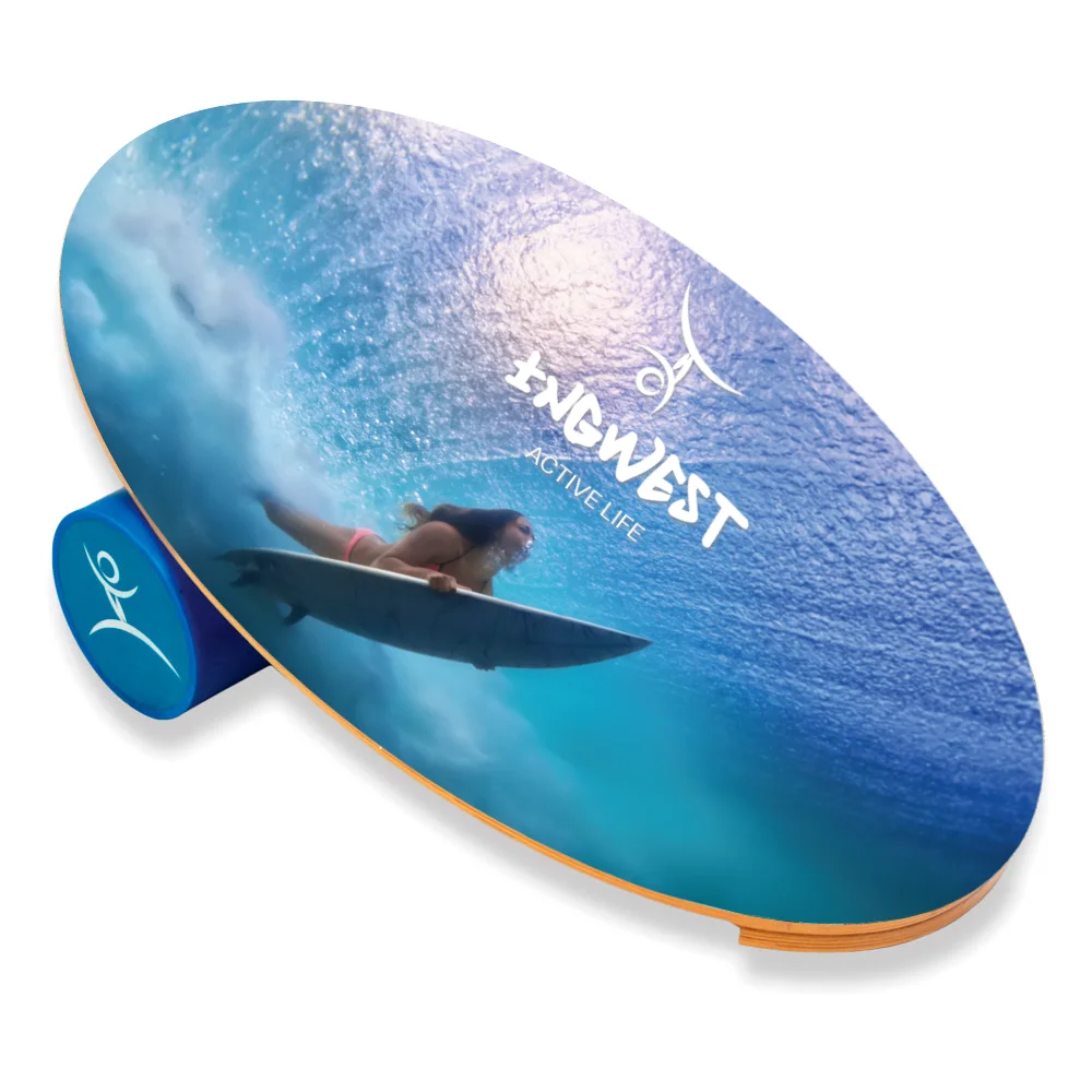 
Wooden Balance Board Trainer with Roller. Multifunctional Trainer for Serfing, Skateboarding, Yoga. Wholesale. Premium Quality. 
