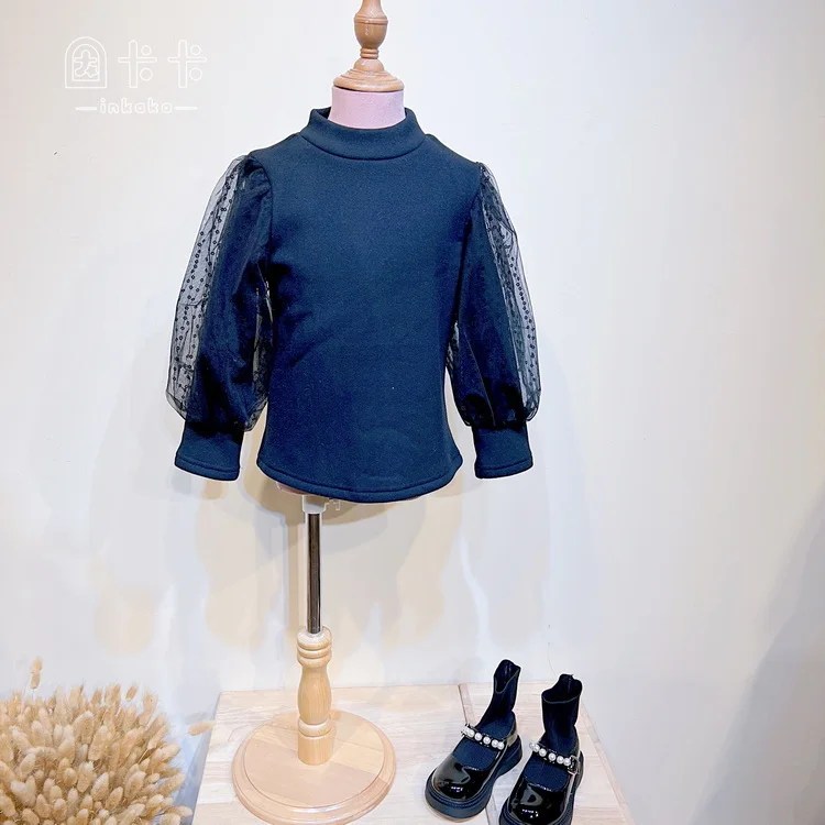 Wholesale Kids Winter Suit Long Sleeve Warm Thicken Dress For Girl With T-shirt 2 Pack