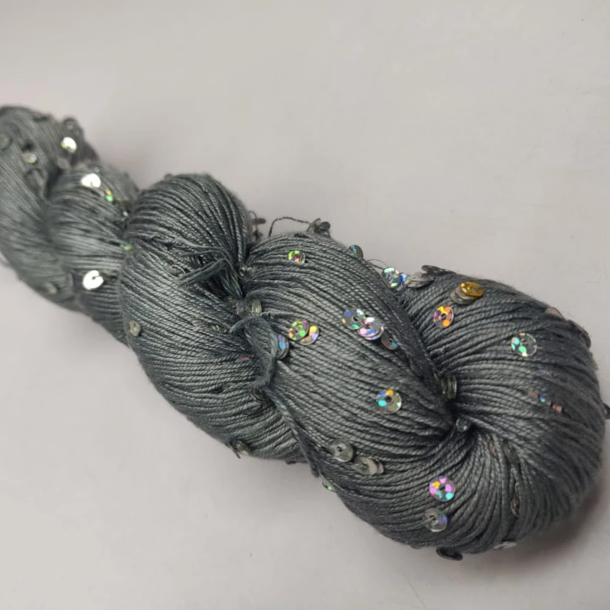 Последовательность нити из бисера шелковой пряжи кольцо вышивка нарядное шелковое платье с блестками крученая шелковая пряжа шелковицы последовательностью