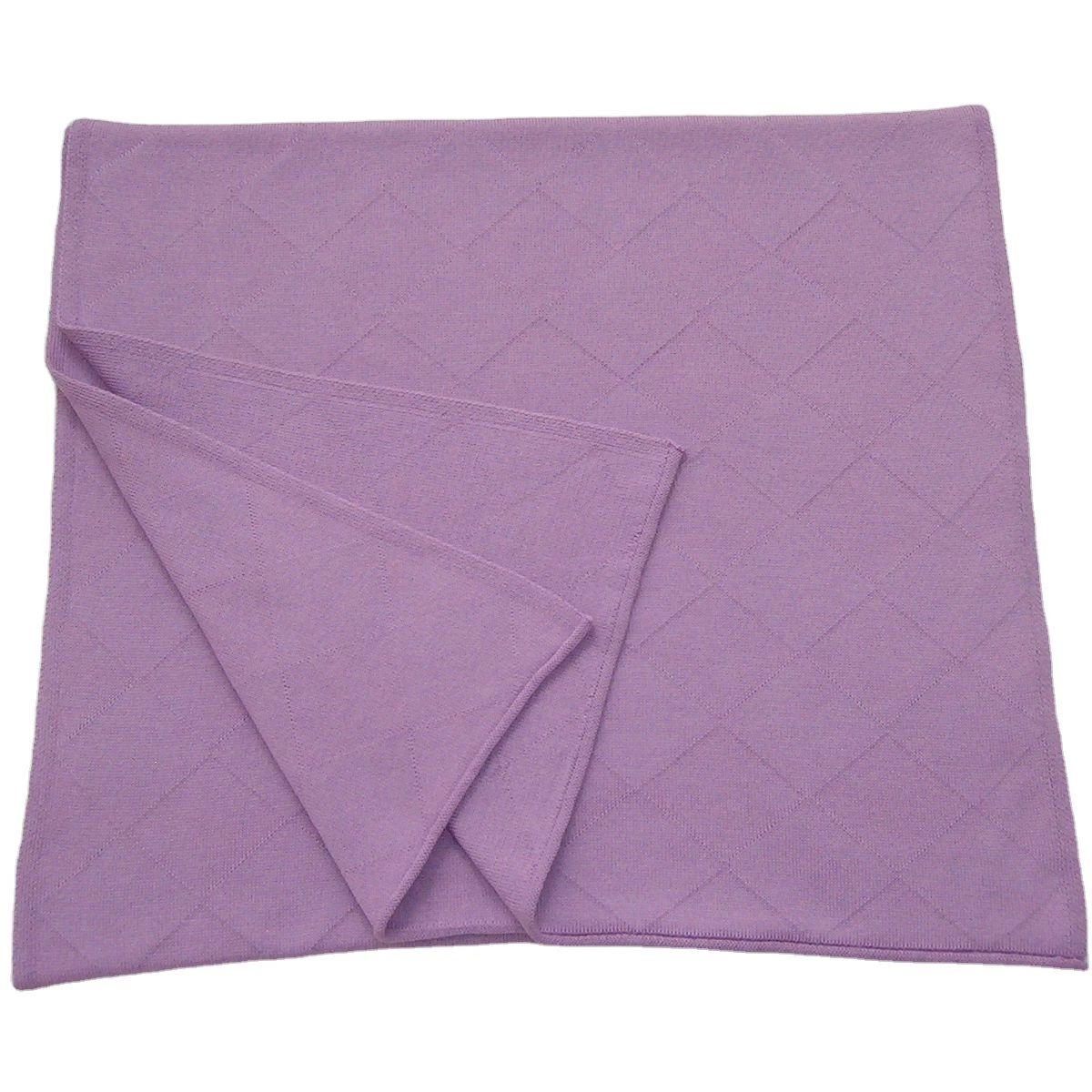 Top quality Italian knitted 100% cotton throw blankets  with yarn certification for home decor