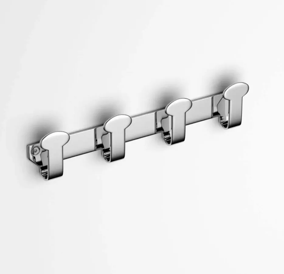 Wall hanger |  TUY TA01.4 clothes hanger, Wall Mount Coat 4 Hooks , Stainless Steel Hanger Rack Holder for Clothes Made in Italy