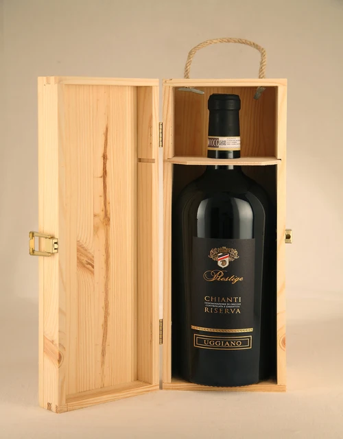 HIGH QUALITY RED WINE CHIANTI RISERVA D.O.C.G. PRESTIGE ITALIAN WINE 1,5 LT WITH WOODEN BOX
