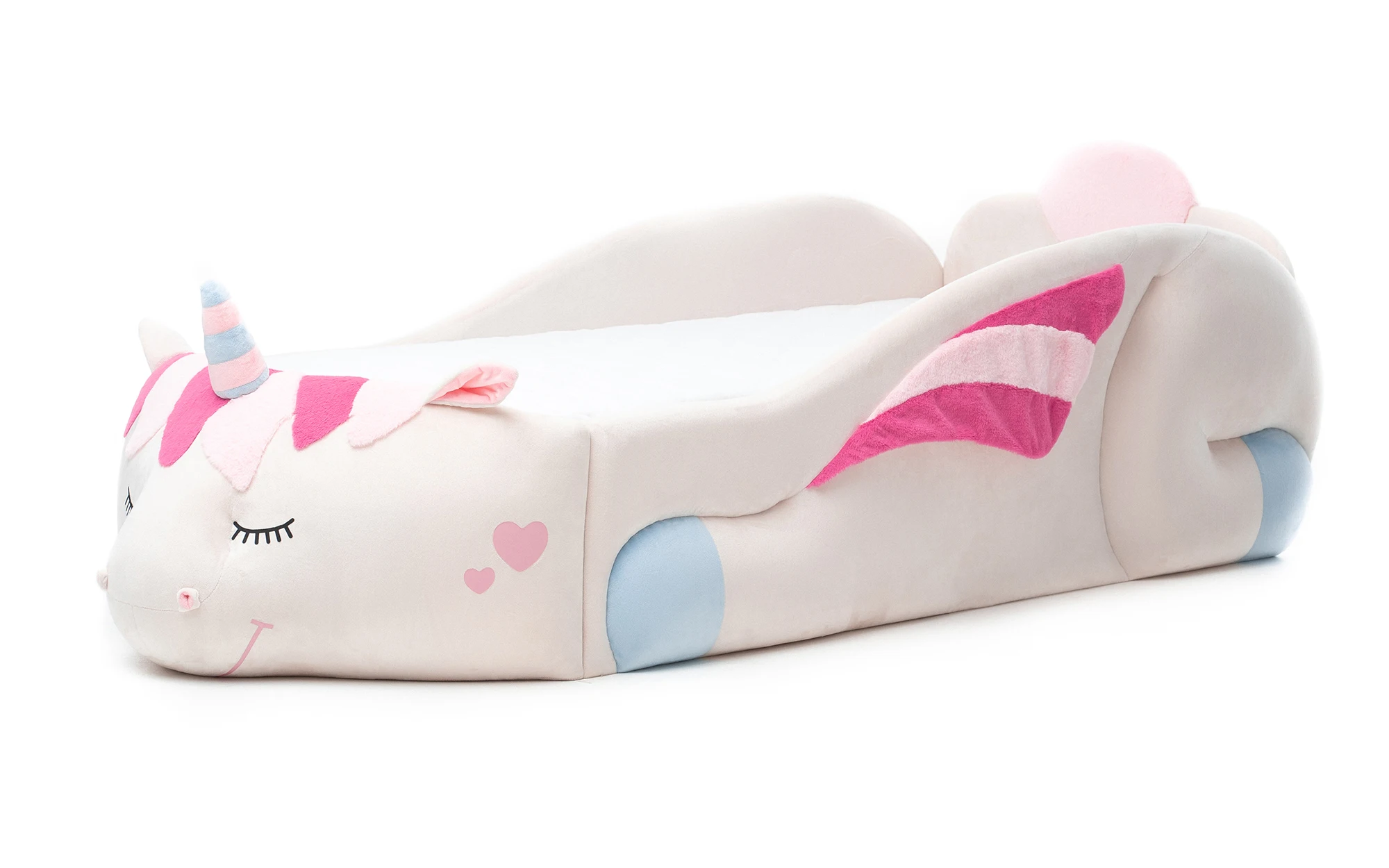 Baby Crib Animal Unicorn with Eco Mattress and Box for Clothes Children Cot Modern Kids Furniture