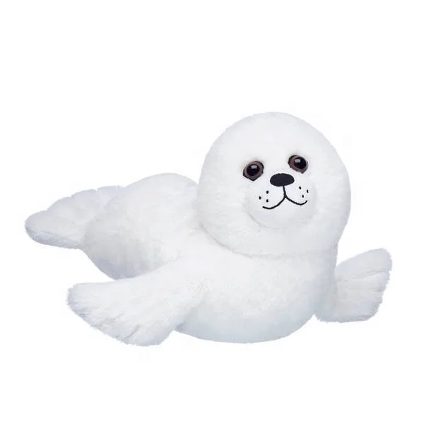 High quality plush white seal toys stuffed sea animal toys