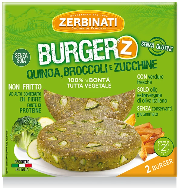 
Made in Italy Burger Z Quinoa Broccoli and Courgettes 